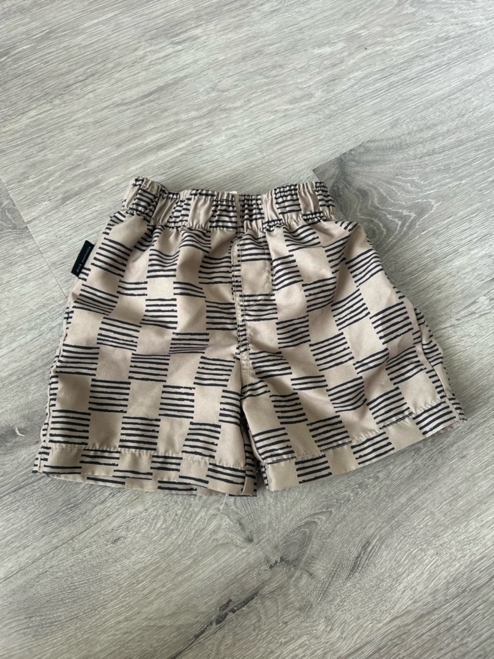 Dot Australia Toddler Swim Shorts — Geometric Print, 18–24M, Gently Worn